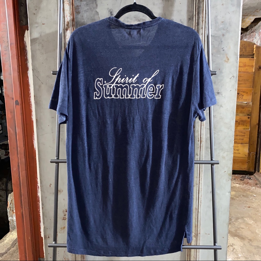 Lagerfeld Navy Blue Henley Tee Shirt T-Shirt Polo